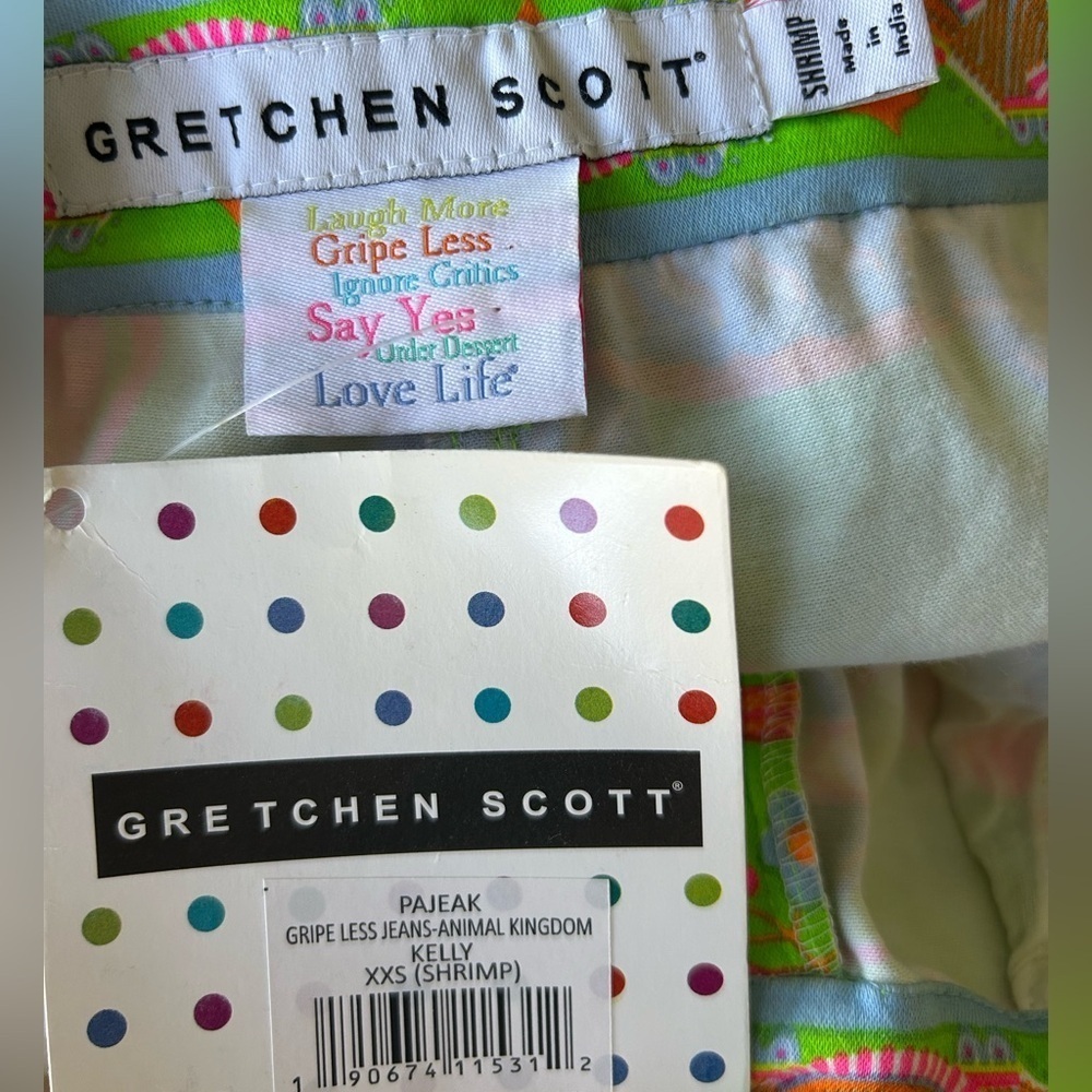 NWT Gretchen Scott Gripe Less Stretch Jeans Animal Kingdom Colorful Size 0/2 - Picture 6 of 13